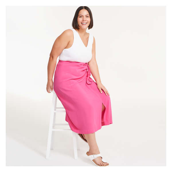 Women+ Wrap Skirt - Bright Pink